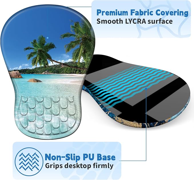 YIWEI Ergonomic Mouse Pad with Wrist Rest for Carpal Tunnel Pain Relief - Image 5