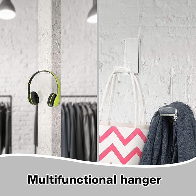 Weewooday 4 Pieces Headphone Hanger Headset Stand Holder, Clear | Adhesive Wall Mount Holder for Gaming Desk, Non-Slip Pad Design, Space Saving Earphone Hanger, Earmuff Compatible Hook - Image 6