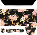 iCasso Floral 4in1 Computer Mat, 35.4"x15.7" Work Mat for Computer by iCasso