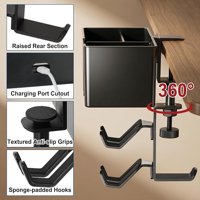 5 in 1 Desk Cup Holder Clamp, Detachable Pencil Holder - Image 3