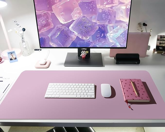 Bloss Purple Desk Mat, Leather Desk Pad, Desk Matt for Desktop, Waterproof Desk Pad Mat, Computer Mat for Office Work/Home/Decor/Desk Protector/Cover(31.5 x 15.7 Inches) - Image 4
