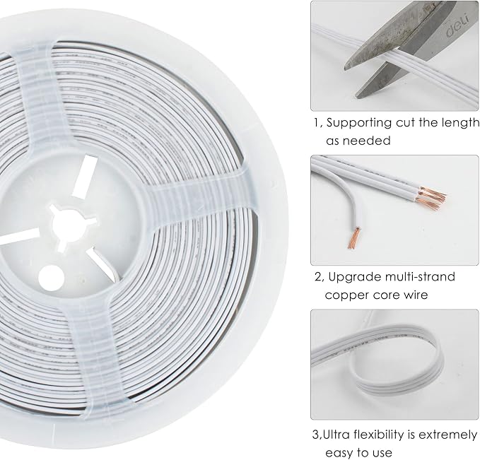 RGBZONE 10Pcs 4 Pin 10mm LED Strip Connectors and 32.8FT 4 Pin RGB Extension Cable Strip to Wire Quick Connection for 10mm Wide Waterproof or Non-Waterproof SMD RGB 5050 LED Strip Light(IP20/IP65) - Image 9