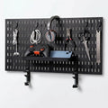 Gaming Desk Organizer Clamp-on Pegboard No Drill Storage | clamp-on desk pegboard organizer, no drill installation, 23x12 inch panel, hooks and tray, headphone controller by Elfzone