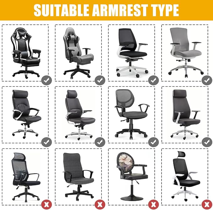 Smiry Stretch Printed Office Chair Armrest Covers, 2 Pcs, Blue Green | Soft Fit Removable Washable Computer Desk Chair Arm Covers Protector - Image 6