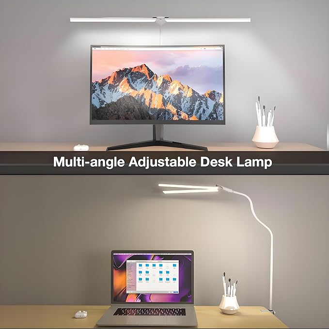 Hensam Desk Lamps for Home Office, Adjustable LED Desk Light with Clamp - Image 3