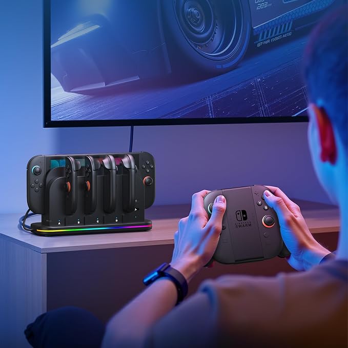 [Switch 2/1 Controller RGB Charger Dock] for Nintendo 2 2025 for Joycons - Image 8