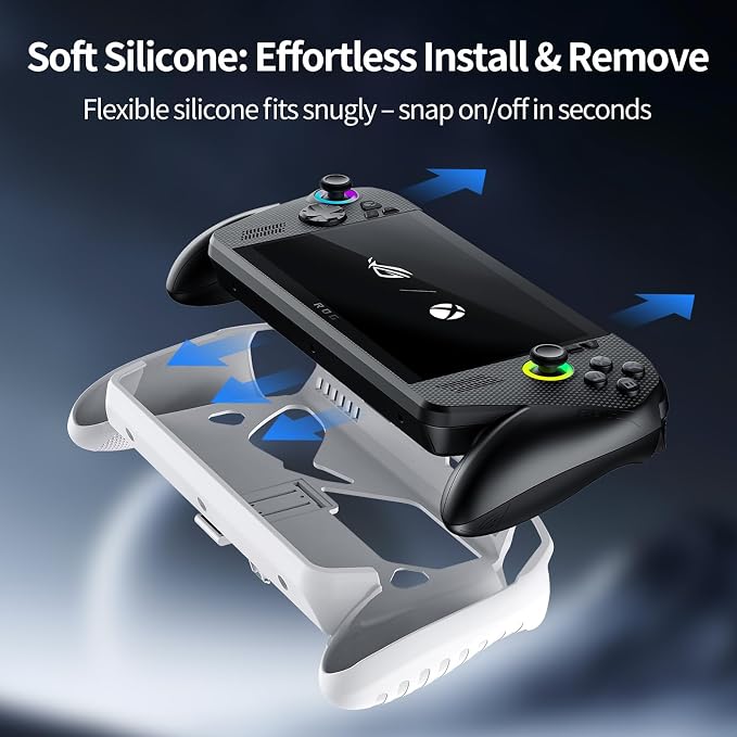 Protective Case with Kickstand for ASUS ROG Xbox Ally X 2025 - Shockproof TPU Cover with Stand, Non - Slip & Anti- Collision Handheld Game Console Accessories (White) - Image 7