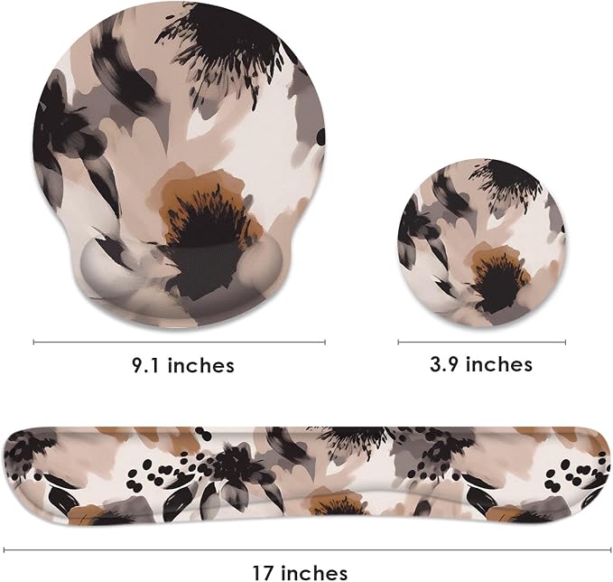 Britimes Ergonomic Mouse Pad Set with Wrist Rest, Boho Tribal - Image 2