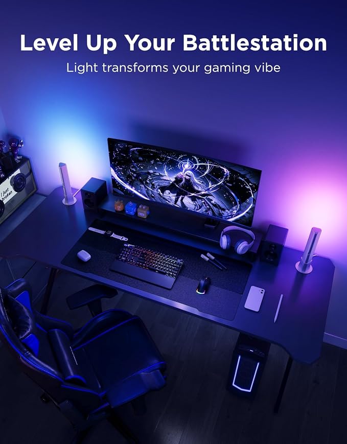 Govee Smart Light Bar, RGBICWW TV Lights for Living Room, Gaming, Silver - Image 2