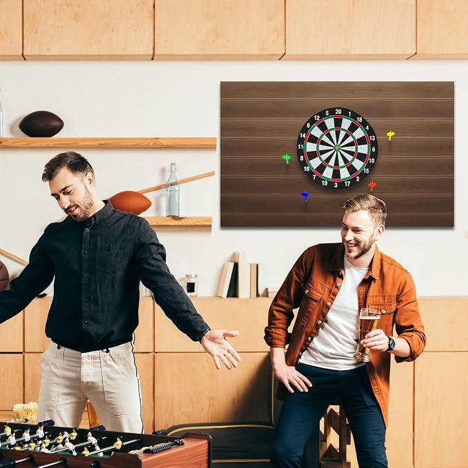Hahafelt Felt Wood Grain Dart Board Wall Protectors Square Dart Board Backing Tiles Dartboard Backboard Cork Backboards Alternative - Image 5