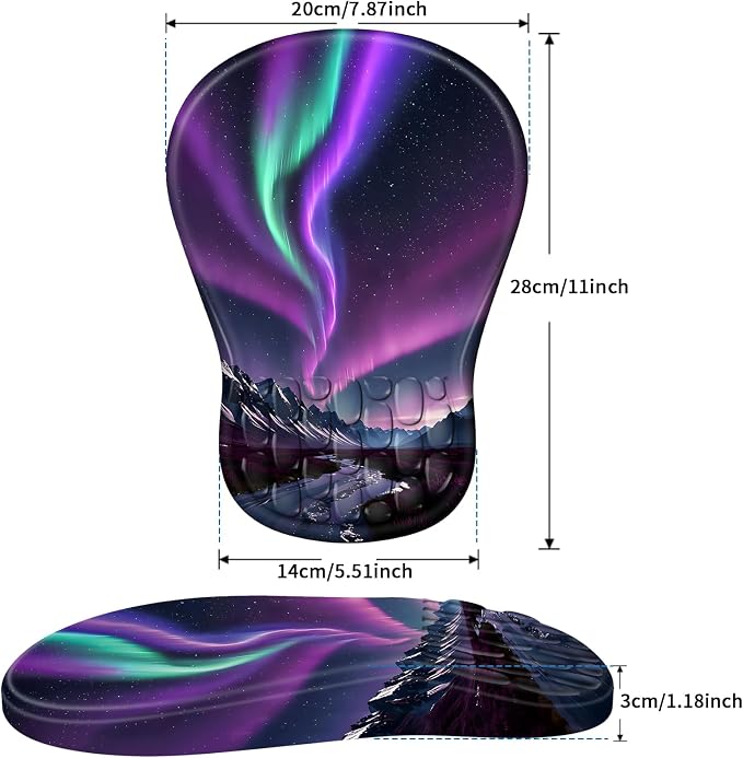YIWEI Ergonomic Mouse Pad with Wrist Rest for Carpal Tunnel Pain Relief - Image 6