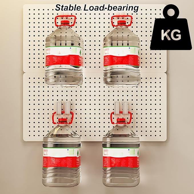 Pegboard, Desk Wall Organizer, Pegboard Stand, Wall Organizer Combination Kit, Wall Mounted Pegboard for Home, Gaming Room, Garage(Green,60 * 40cm) - Image 3