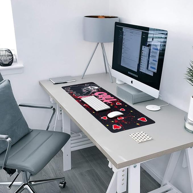 Large Gaming Mouse Pad 31.5 x 11.8in Desk Mat for Office Mousepad Anti-Skid Rubber Base Soft Comfortable and Durable Desk Pad (Black) - Image 6