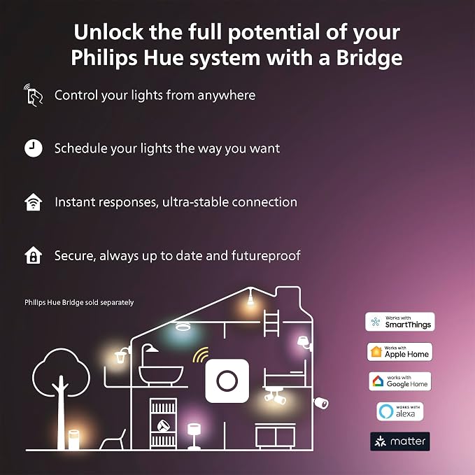 PHILIPS Hue Indoor 10 Ft Smart RGBWW LED Solo Lightstrip Base Kit, 1 Pack, Control with Hue App, LED Strip Lights Compatible with Alexa, Google Assistant and Apple HomeKit - Image 7