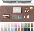 YSAGi Leather Desk Pad Protector, Office Desk Mat, Large Mouse Pad, Non-Slip PU Leather Desk Blotter, Laptop Desk Pad, Waterproof Desk Writing Pad for Office and Home (Chocolate,55" x 24") by YSAGi