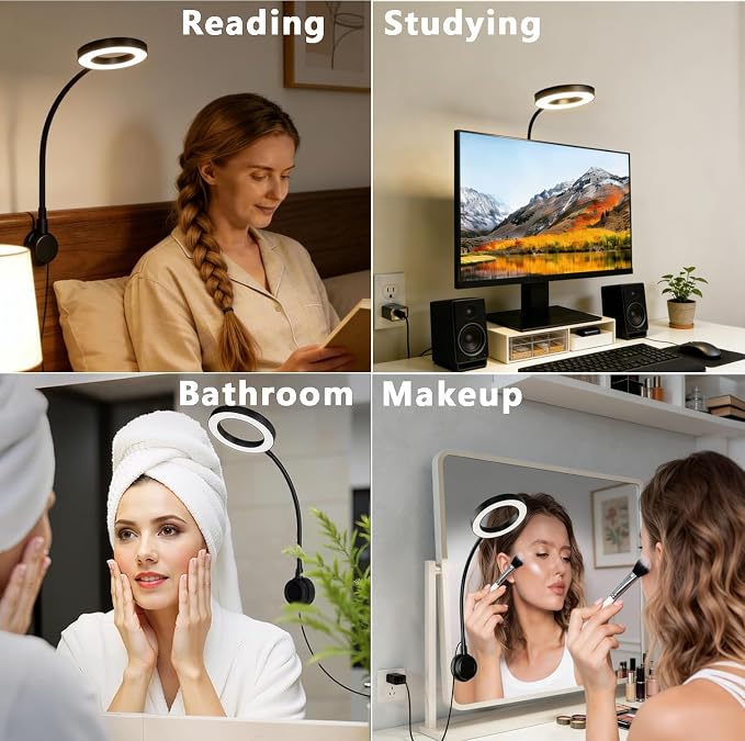 Ring Light for Computer Monitor,Suction Cup Small Desk Lamp for Office Home - Image 7