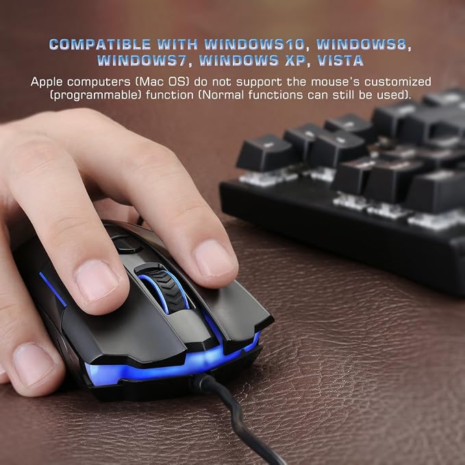 Wired Gaming Mouse, Computer Mouse Wired RGB LED for PC Laptop Gamer - Image 6