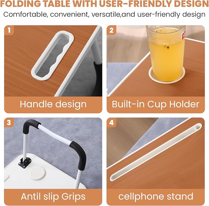 Foldable Lap Desk Stand Bed Desk Laptop Table - Image 3