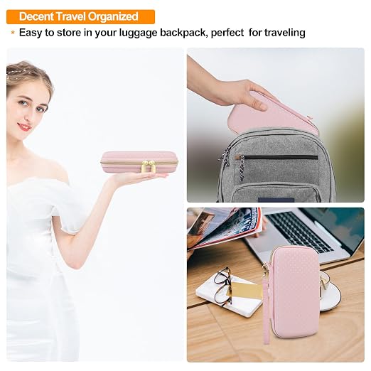 Elonbo Carrying Case for TaddToy/WELLST·G/Beijue/FAMILY POCKET/CCTU/X- JOYKIDS/GREENCREEK/Beico/KAVOYI/GuaiyeyeAP/TEBIYOU Handheld Game Console, Portable Electronic Gaming Player Bag, Pink - Image 8