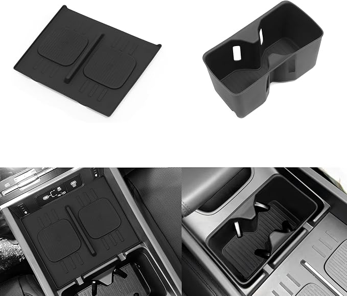 LUCKEASY Cup Holder & Wireless Charging Pad for 2024-2026 Hyundai Santa Fe - Image 2