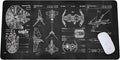 Spaceship Space Mouse mat, Sci-fi Control Console Display Desk Mat, Large Mouse pad for Desk, Gamer Mouse pad, Laptop Pad Mat, Gaming Accessories, Computer Accessories, Gaming Room Decor, SciFi Gift by Designfullprint