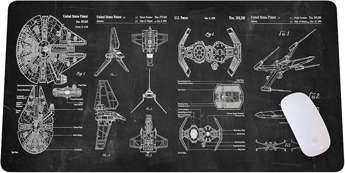 Spaceship Space Mouse mat, Sci-fi Control Console Display Desk Mat, Large Mouse pad for Desk, Gamer Mouse pad, Laptop Pad Mat, Gaming Accessories, Computer Accessories, Gaming Room Decor, SciFi Gift by Designfullprint
