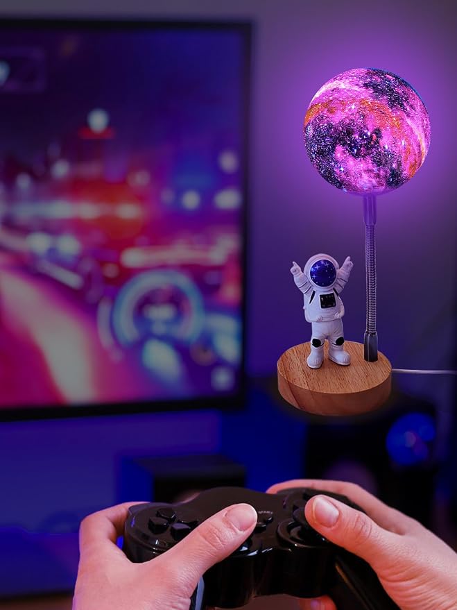 Moon Lamp for Kids, Space Buddy Lights with 7 Colors, Astronaut Night Light - Image 7