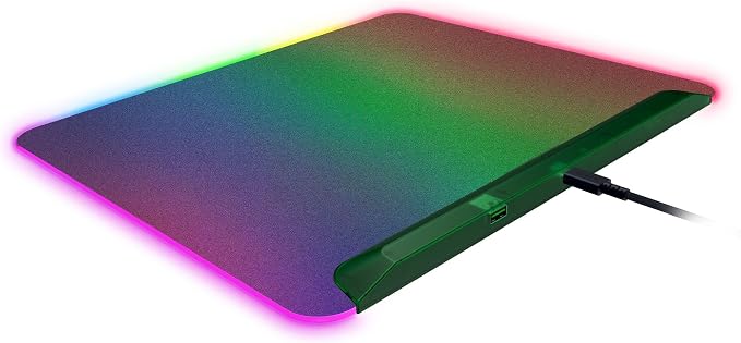 Razer Firefly V2 Pro Fully Illuminated RGB Gaming Mouse Mat: Backlit Design - 15 Zone Chroma Lighting - USB 2.0 Port - Detachable USB Type C Cable - Micro Textured Surface - Anti Slip Base - Image 14