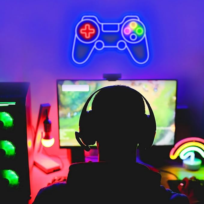 Game Controller Neon Sign Gamer Gifts for Teen Boys Room Decor Upgraded Gaming Lights Game Console Neon Light Sign for Bedroom Wall Decor (Gamepad) - Image 4