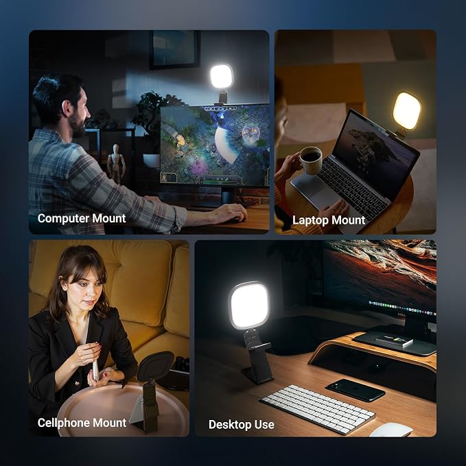 NEEWER Basics 5" 10W Monitor Light for Video Conference, Bi Color Edge Lit USB LED Panel Ring Light with Stand, CRI95 Lamp Lighting for Laptop Computer Webcam Zoom Call Desk Streaming Recording, NL10 - Image 7