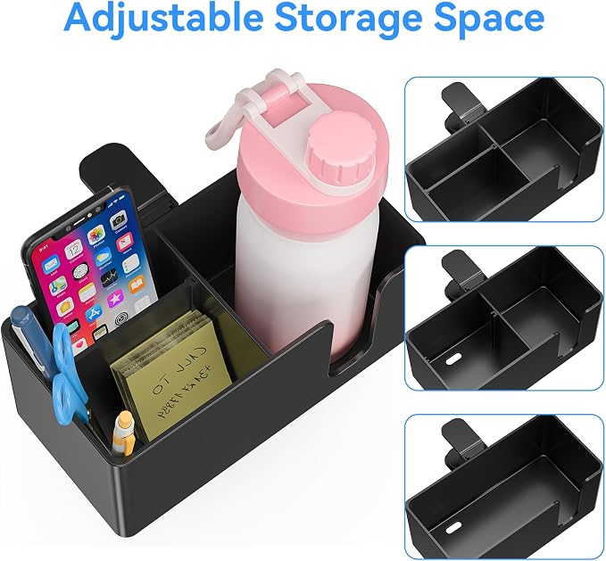 Desk Cup Holder Clamp with Headphone Hanger and Storage Tray - Image 5
