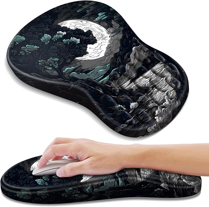 YIWEI Ergonomic Mouse Pad with Wrist Rest for Carpal Tunnel Pain Relief by Unknown