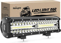 Nilight Led Light Bar 12Inch 300W Triple Row Flood Spot Combo 30000LM Bar Driving Boat Lighting Led Off Road Lights for Trucks,2 Years Warranty by Nilight