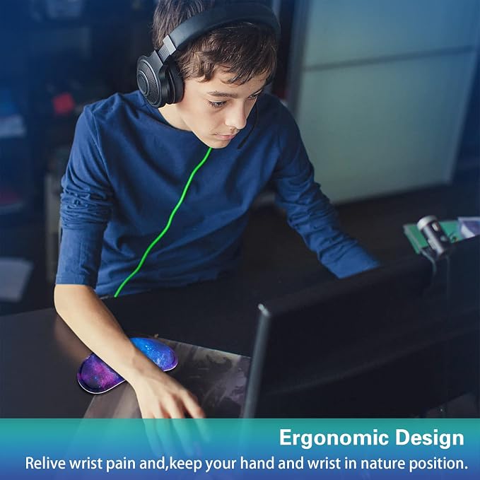 Mouse Wrist Rest, Canjoy 2 Pack Wrist Rest for Mouse Memory Foam Wrist Pad - Image 2