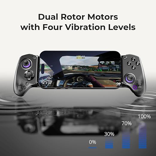 abxylute S8 Bluetooth Mobile Gaming Controller for Switch 1&2, iPhone15/16/17, iPad Android Phones Tablets, Portable Wireless Gamepad with Hall Joystick, Hall Trigger, Customizable Buttons＆Key Mapping - Image 5