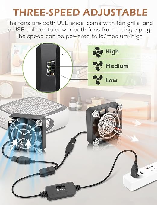 Mini 40mm x 10mm 5V USB DC Brushless High Speed Computer Cooling - Image 2