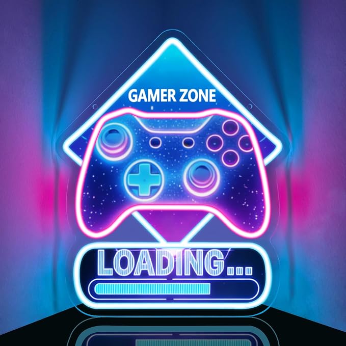 Gamer Neon Sign,Gaming Neon Sign for Boys Room Decor,Game Controller LED Neon Signs for Gaming Room Decor,Game Zone Neon Signs for Game Wall Decor, Cool Gamer Gifts for Teenage Boys,Kids - Image 6