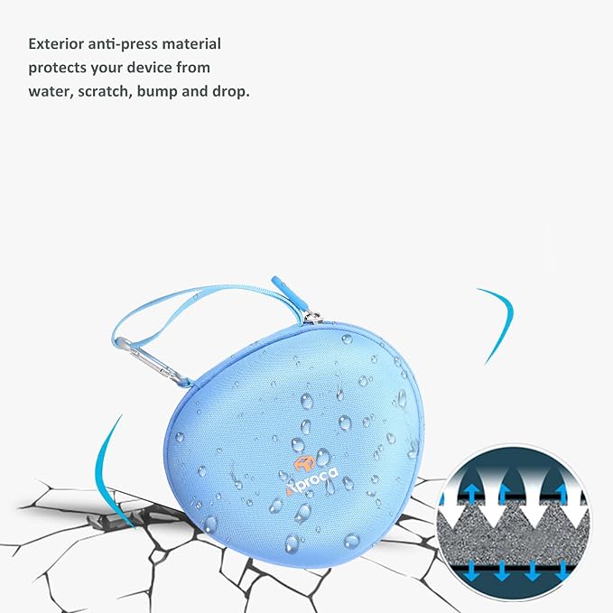 Aproca Kids Headphones Case Compatible with iClever BTH12 / HS19 / BTH26 Kids Bluetooth Headphones, Storage Hard Bag -Sky Blue (Case Only) - Image 6