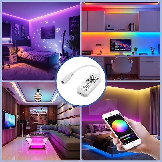 Smart WiFi RGB LED Light Strip Remote Controller, 24 Key RF Wireless Remote - Image 6