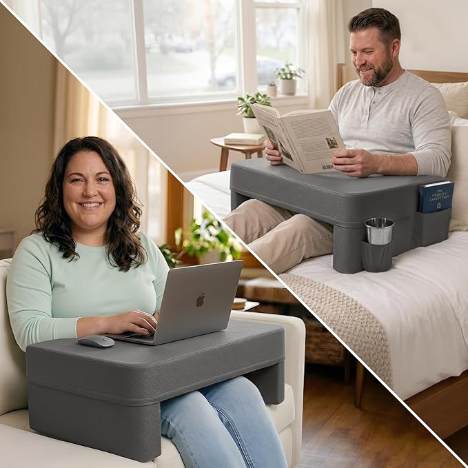 septsun 28" Oversized Lap Desk Pillow, Couch Laptop Desk for Big and Tall by Unknown