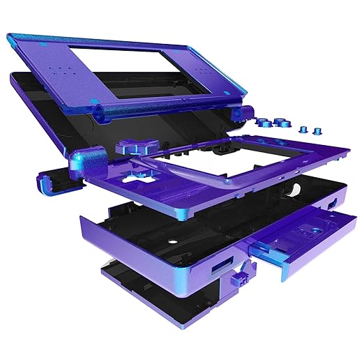 eXtremeRate Chameleon Purple Blue Replacement Full Housing Shell for Nintendo DS Lite, Custom Handheld Console Case Cover with Buttons, Screen Lens for Nintendo DS Lite NDSL - Console NOT Included - Image 3