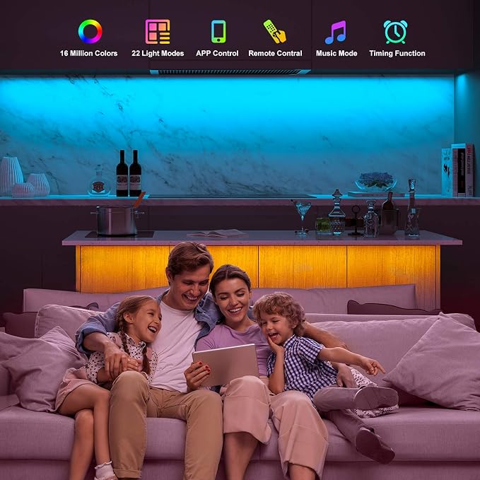 RGB LED Strip Light Controller, with APP, Music Sync and IR Remote, with Unlimited Colors and Pin Modify Feature Compatible with 5V-24V All 4-pin 10mm RGB LED Strip via Bluetooth Connection - Image 8