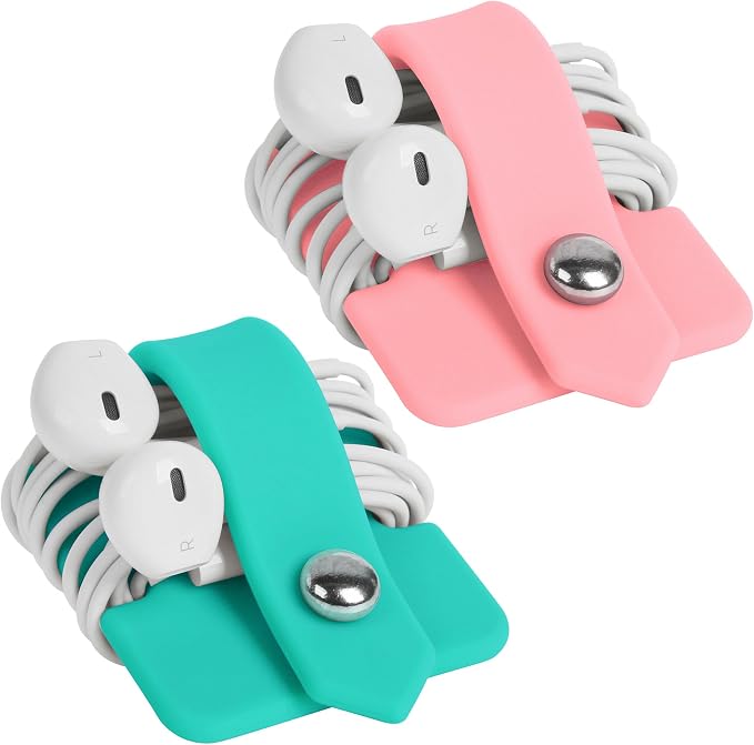 Cord Organizer Earbuds Holder Earphone Wrap Earphones Organizer Headset Headphone Earphone Wrap Winder Cord Manager Cable Winder Set of 2 by ELFRhino