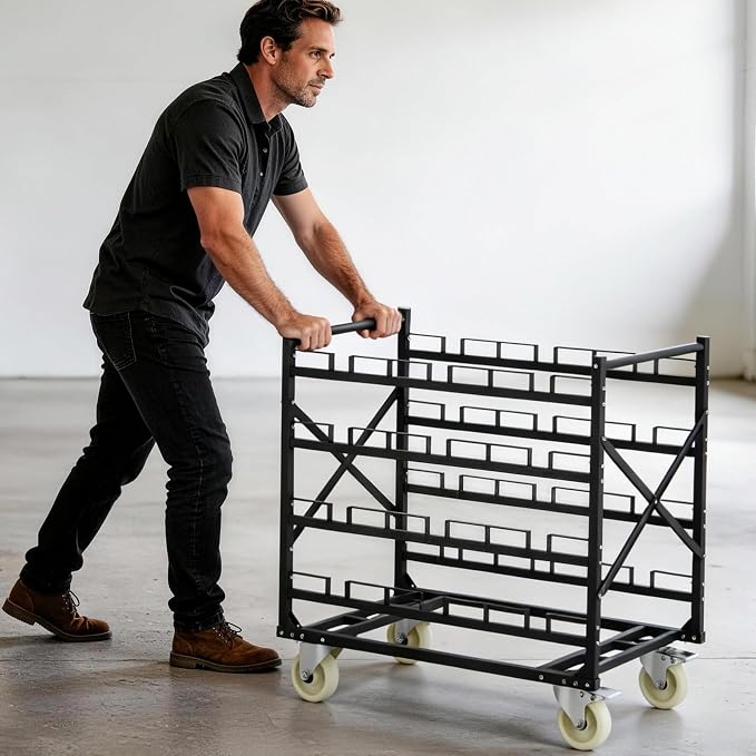 Stanchion Post Cart 12 Posts Ideal for High-Traffic Areas - Image 6