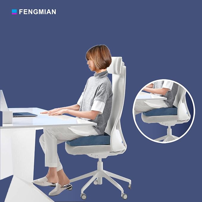 Natural Latex Seat Cushion - Soft, Bouncy and Relieves Pressure - Suitable for Office Chair, Home Chair, Car, Gaming, Wheelchair, Meditation, and Yoga - Image 6