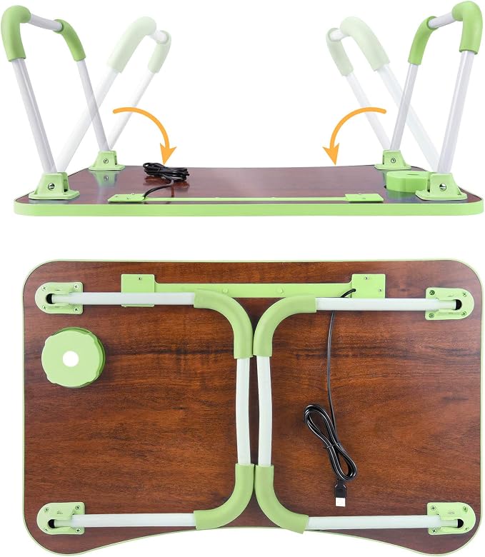 Slendor Foldable Lap Desk with Cup Holder for Bed, Couch, Floor - Image 8
