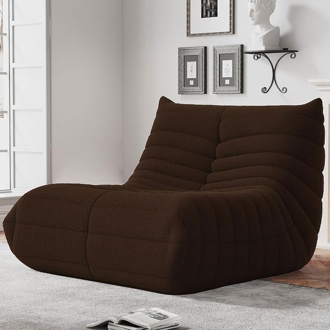 WHGBJA Giant Bean Bag Chair for Adults, Comfy Beanbag with Memory Foam | Floor Sofa Chair for Gaming, Reading, Bedroom, Living Room, Boneless, Ergonomic - Image 6
