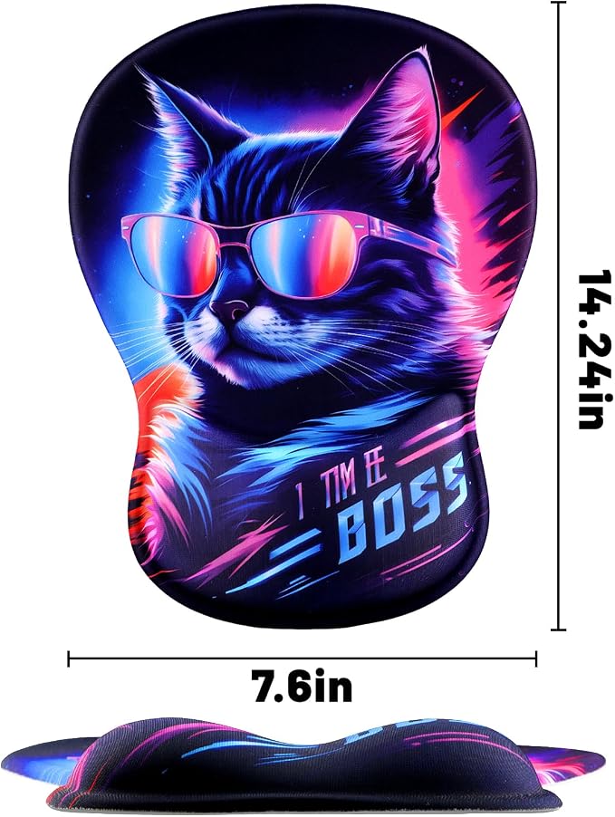 Ergonomic Mouse Pad with Wrist Rest - Gel Wrist Support Mousepad with Non-Slip PU Base for Computer, Laptop, Office & Home - Image 6