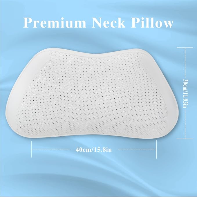 Car Lumbar Support Pillow for Driving Seat, White, 1 Pack | Leather Memory Foam Lumbar Cushion for Lower Back Pain Relief, Universal Back Support for Driving, Home & Office Chairs - Image 8