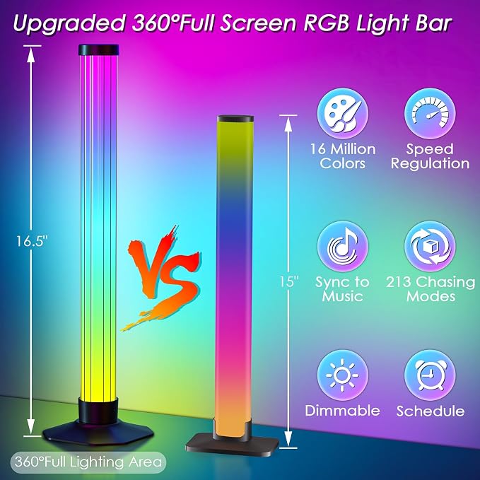 360° Smart Light Bar, RGB Light Bars, Crystal Ambient Mood Light, Backlight - Image 3